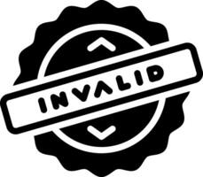 solid icon for invalid vector