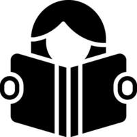 solid icon for reading vector