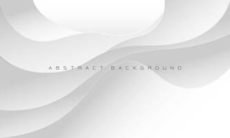 Abstract white paper cut wave style overlap design modern luxury creative background vector