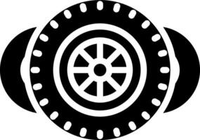 solid icon for wheels vector