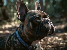 French bulldog created with Generative AI technology photo