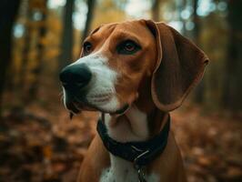 American Foxhound dog created with Generative AI technology photo