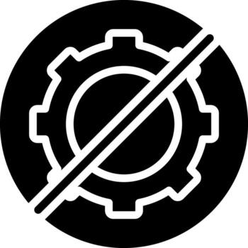 solid icon for not vector