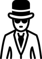 solid icon for spy vector