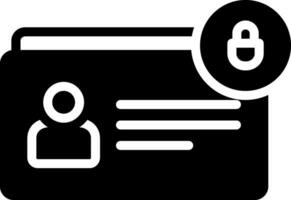 solid icon for unauthorized vector