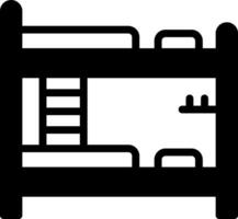 solid icon for hostels vector