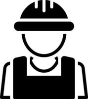 solid icon for builder vector