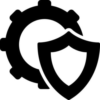 solid icon for protected vector