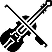 solid icon for violin vector
