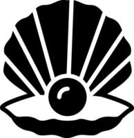 solid icon for shell vector