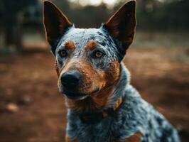 Australian Cattle dog created with Generative AI technology photo