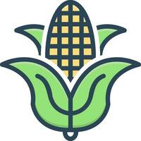 color icon for corn vector