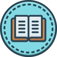 color icon for novel vector