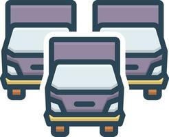 color icon for trucks vector