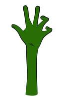 Zombie hand in a simple style, vector icon