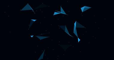 abstrakt Digital Hintergrund mit glühend Punkte und Plexus Linien, futuristisch Blau Farbe Wellen, hell Partikel, Netzwerk Verbindung, Cyber Konzept, futuristisch Zukunft. Animation video