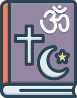 color icon for religions vector