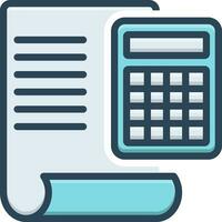 color icon for accounting vector