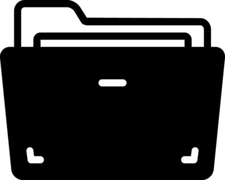 solid icon for folder vector