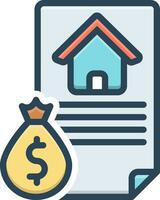 color icon for loan vector