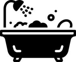 solid icon for baths vector