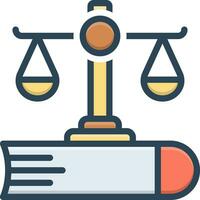 color icon for justice vector