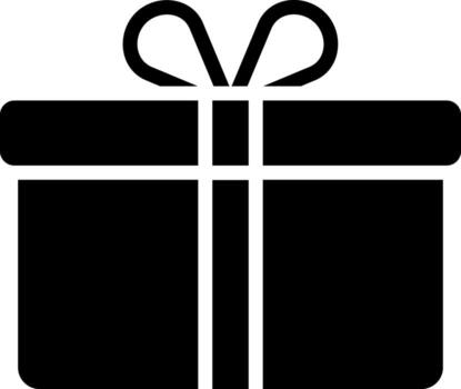 solid icon for present vector