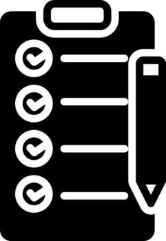 solid icon for rules vector