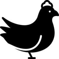 solid icon for chicken vector