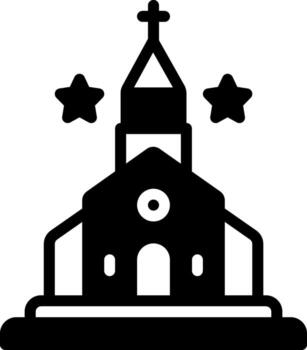 sólido icono para iglesia vector
