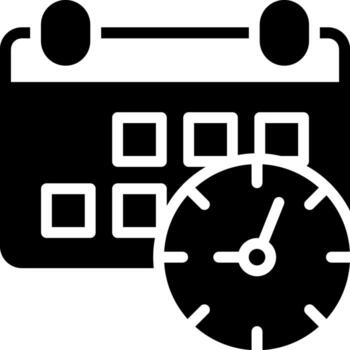 solid icon for appointment vector