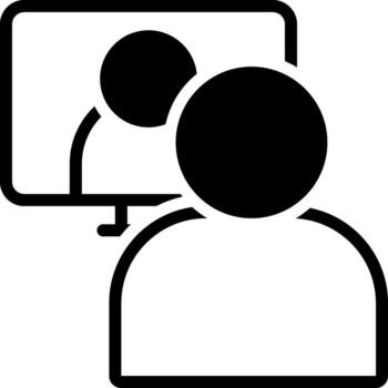 solid icon for webcast vector