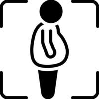 solid icon for fatty vector