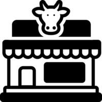 solid icon for dairy vector