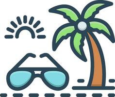 color icon for vacations vector