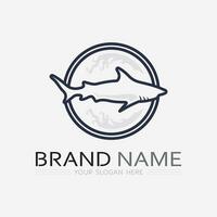 Fish abstract icon design logo template,Creative vector symbol of fishing club or online shop.