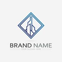 Building logo vector illustration design,Real Estate logo template, Logo symbol icon