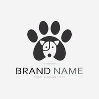 perro logo y icono animal vector ilustración diseño gráfico