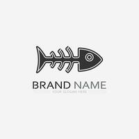 Fish abstract icon design logo template,Creative vector symbol of fishing club or online shop.