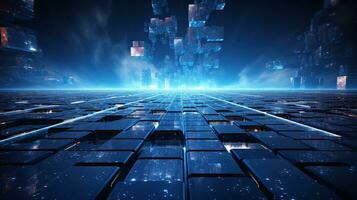digital galaxy, digital art illustration, Generative AI photo