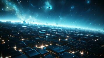 digital galaxy, digital art illustration, Generative AI photo