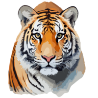 tigre cabeça grampo arte ai gerado png