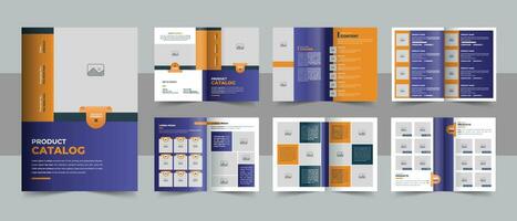 Multipurpose product catalog design and company brochure catalogue template or magazine layout vector