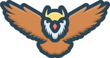 color icon for eagles vector