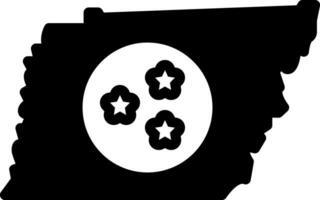 solid icon for tennessee vector