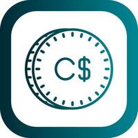 Canadian Dollar Vector Icon Design