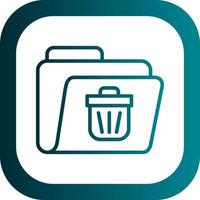 Delete Folder Vector Icon Design