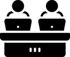 solid icon for workstation vector