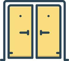 color icon for doors vector