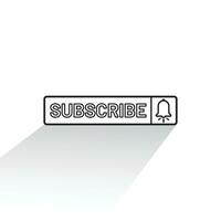 Subscribe, bell button. linear icon. Line with editable stroke vector